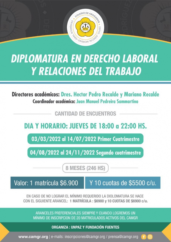 DIPLOMATURA EN DERECHO LABORAL